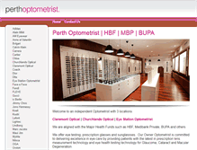 Tablet Screenshot of perthoptometrist.com.au